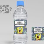 (Free) Spongebob Squarepants Canva Birthday Water Bottle Labels