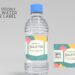 (Free) Sweet Peonies Canva Wedding Water Bottle Labels