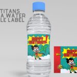 (Free) Teen Titans Canva Birthday Water Bottle Labels
