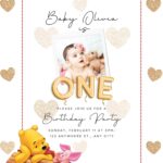 8+ Happy Baby Winnie The Pooh Canva Birthday Invitation Templates