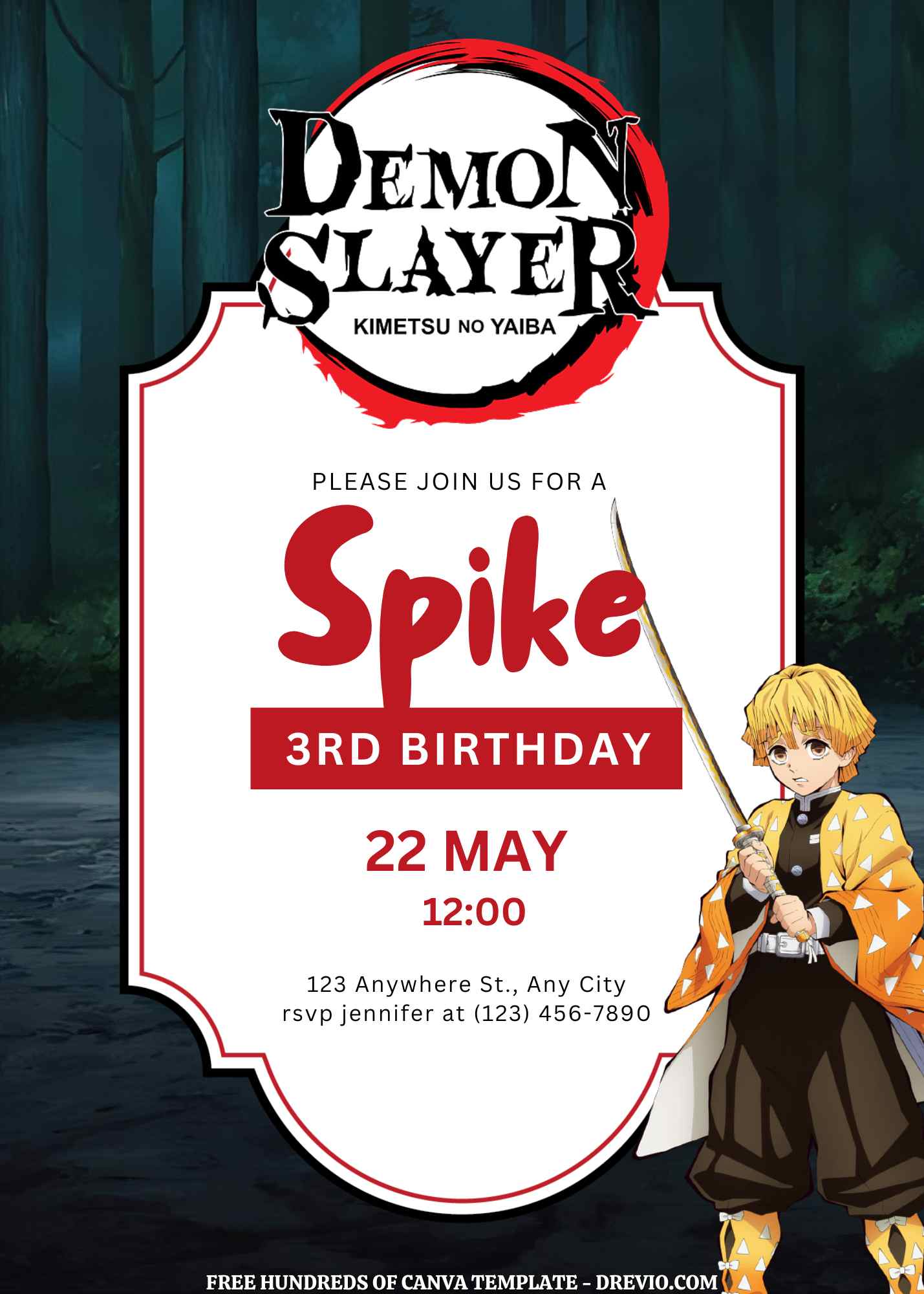 16+ Free Demon Slayer Birthday Invitation Templates You Can Edit in Canva (2026 Update)