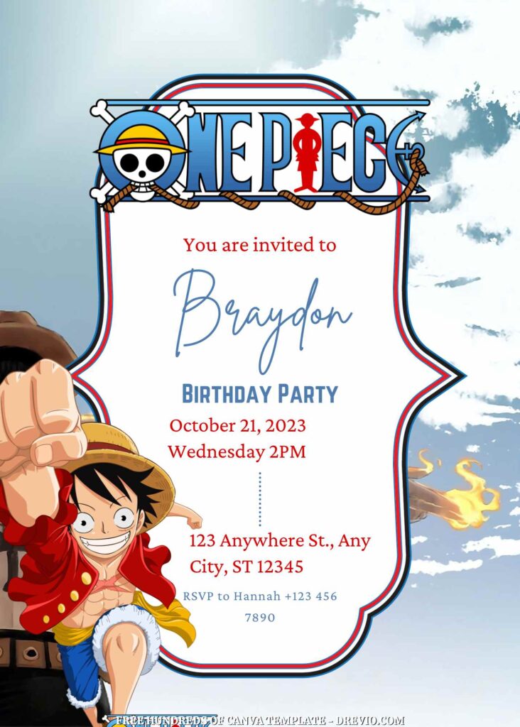 Free One Piece Birthday Invitations