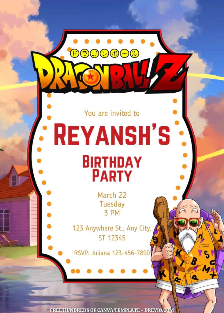 Free Dragon Ball Z Birthday Invitations 