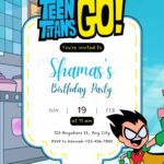 18+ Teen Titans Canva Birthday Invitation Templates