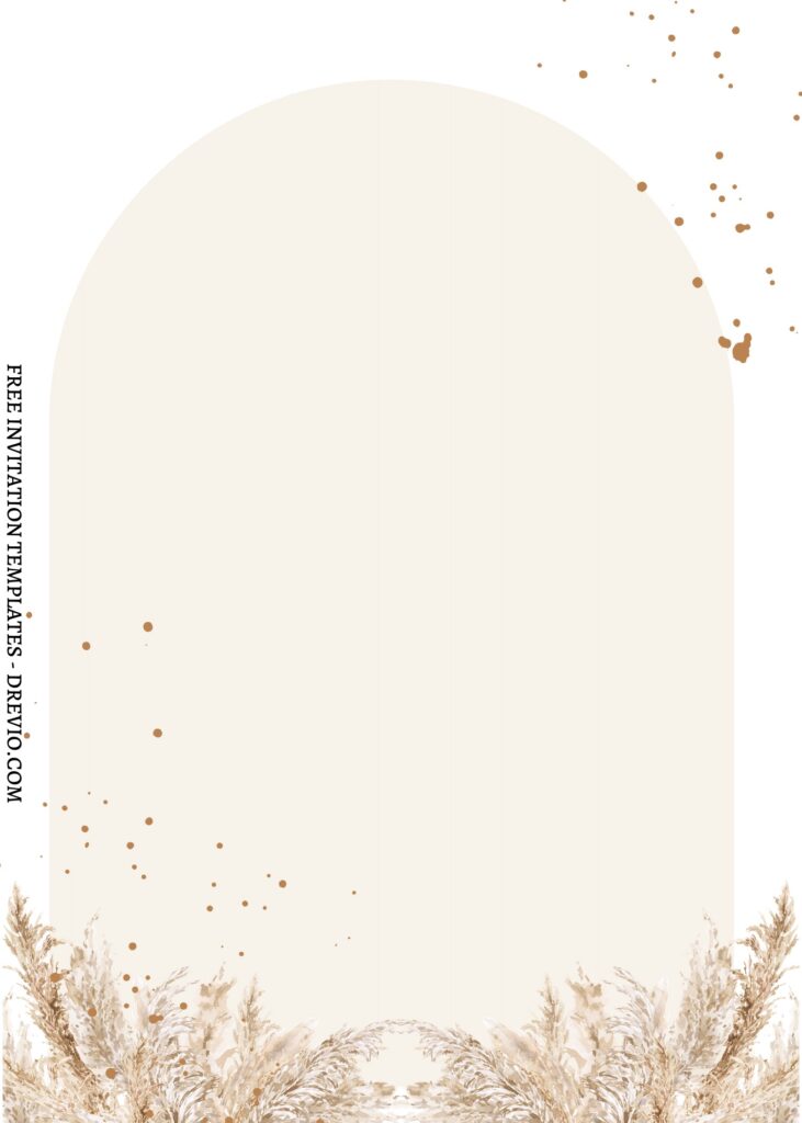 10 Aesthetic Boho Pampas Canva Invitation Templates
