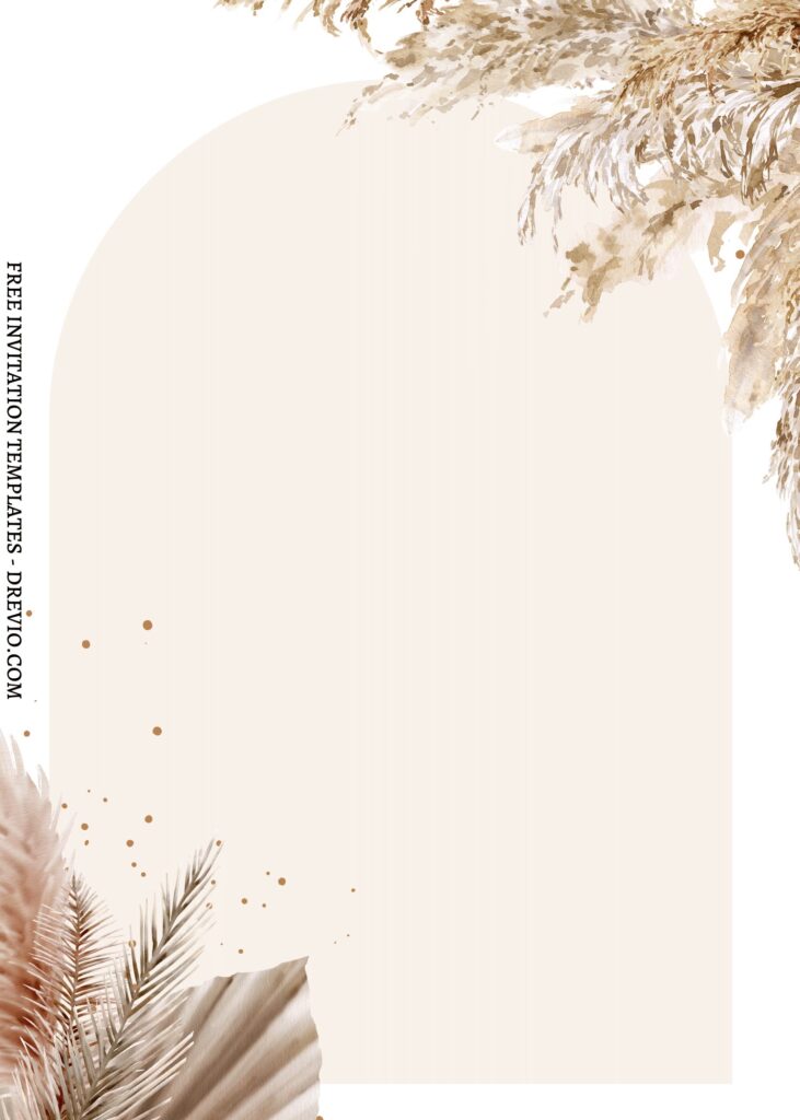 10 Autumn Boho Pampas Canva Invitation Templates