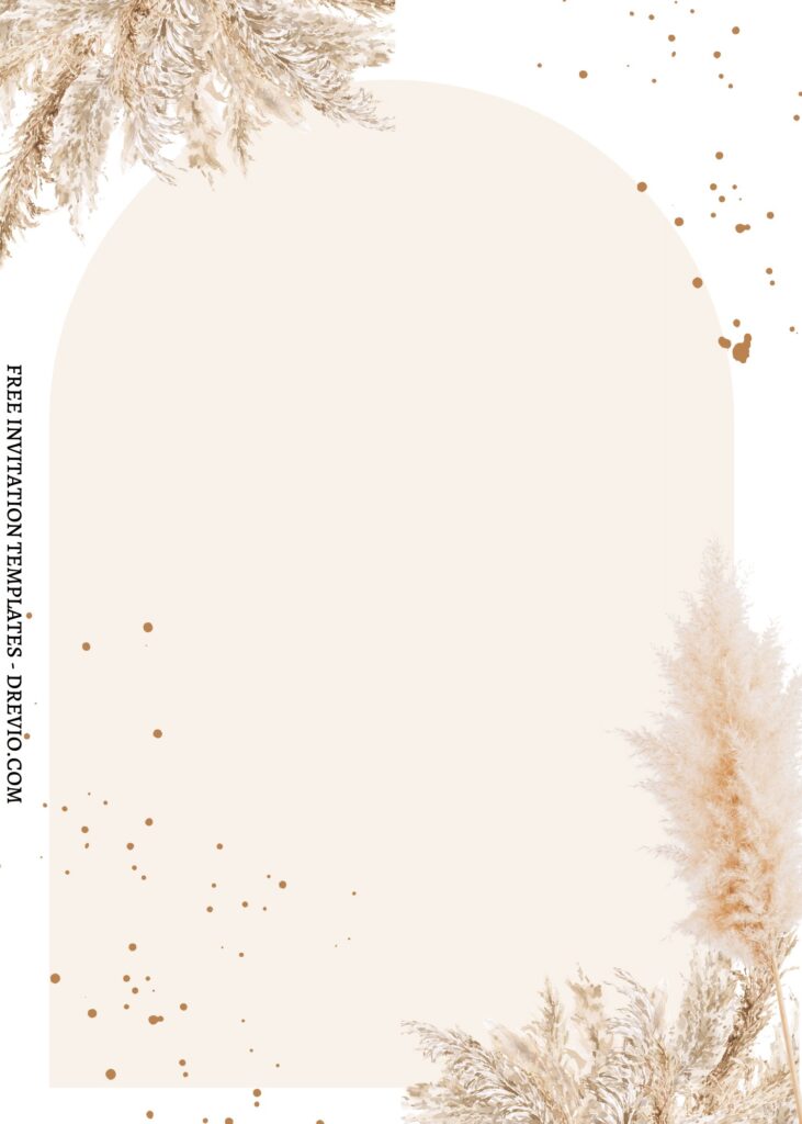 10 Gorgeous Boho Pampas Canva Invitation Templates