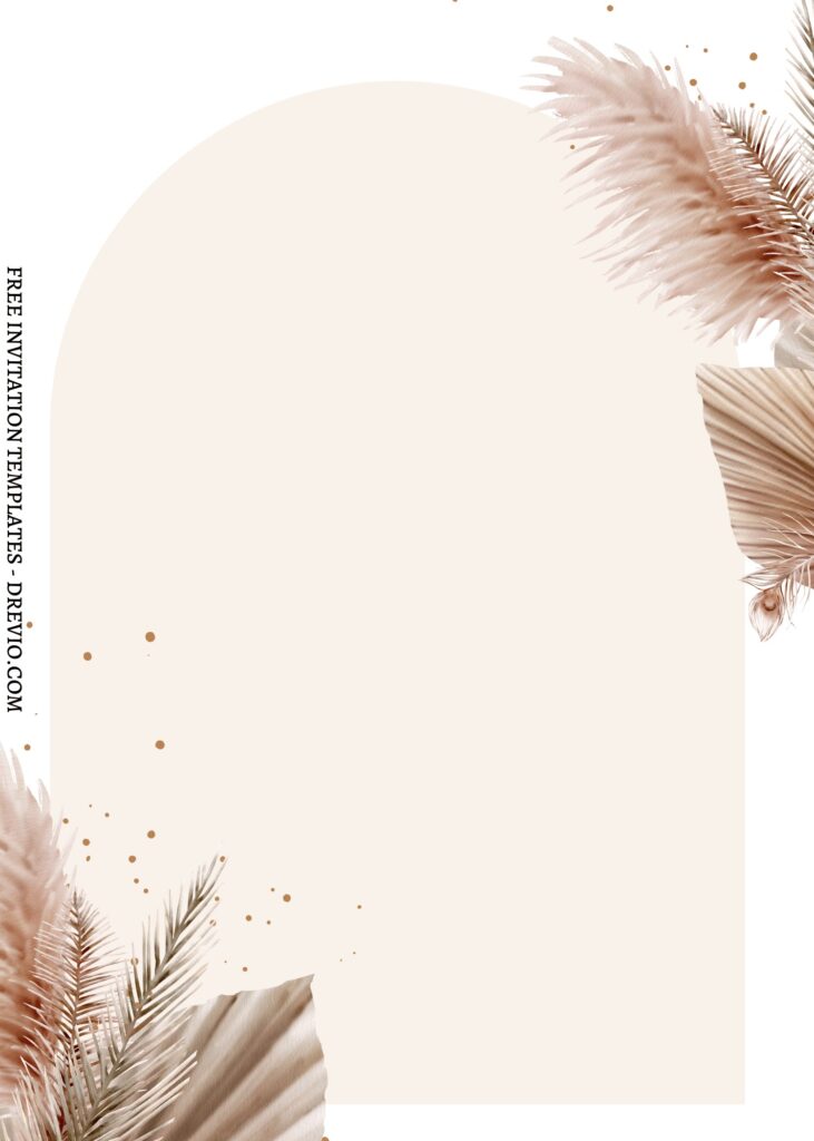 10 Spring Boho Pampas Canva Invitation Templates