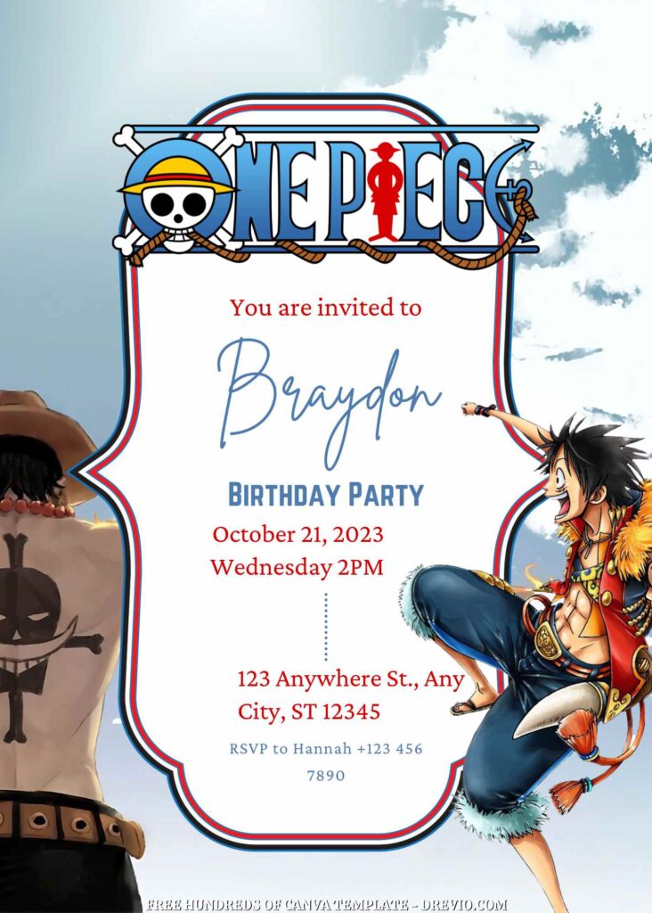 Free One Piece Birthday Invitations