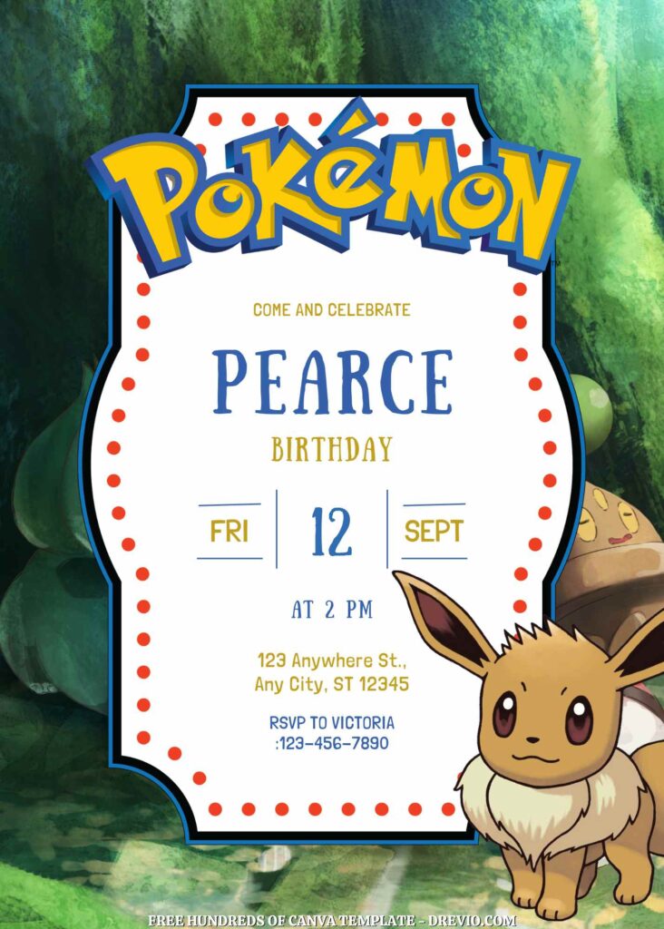 Free Pokemon Birthday Invitations