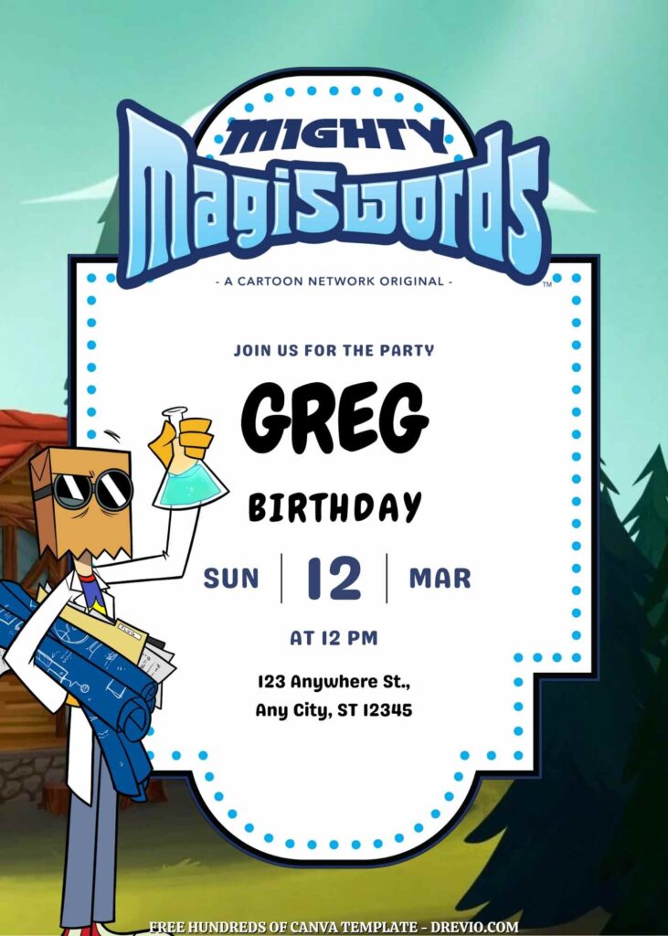 Free Mighty Magiswords Birthday Invitations