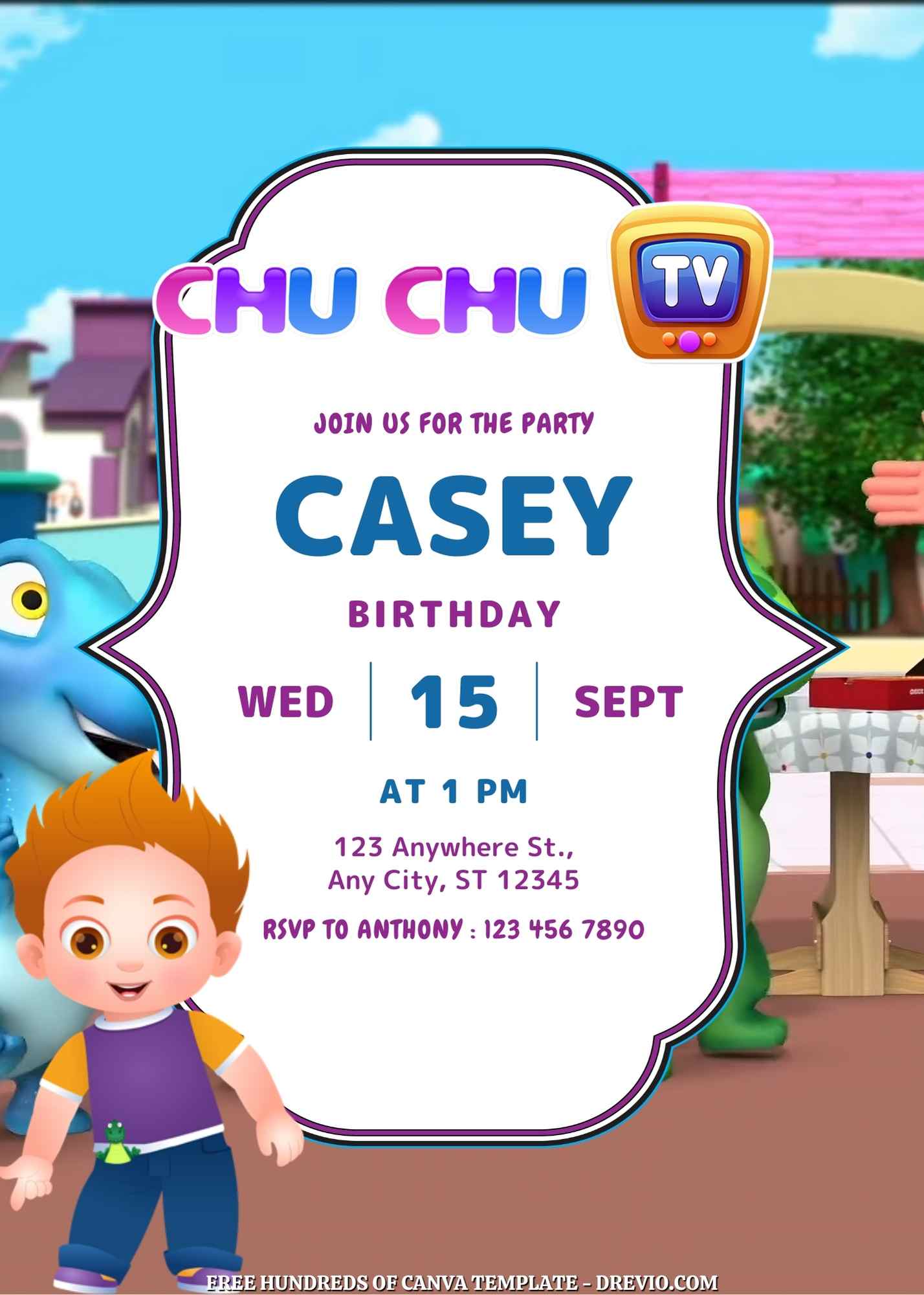 14+ Chuchu TV Birthday Invitation Templates in Canva (Editable, Free) 2026