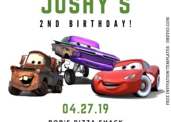 11+ Epic Disney Cars Canva Birthday Invitation Templates