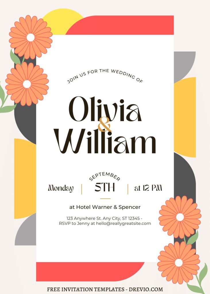 FREE EDITABLE - 11+ Trendy Chic Geometric Floral Editable Canva Templates with editable text