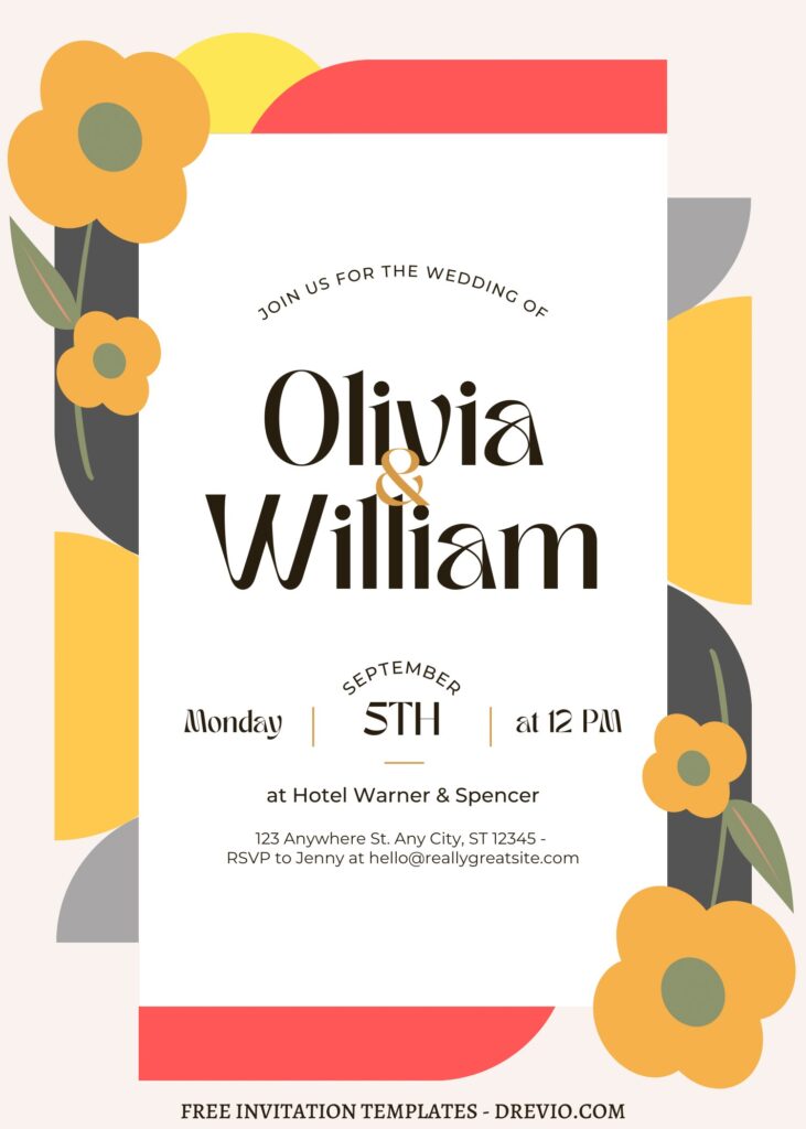 FREE EDITABLE - 11+ Trendy Chic Geometric Floral Editable Canva Templates with elegant typefaces