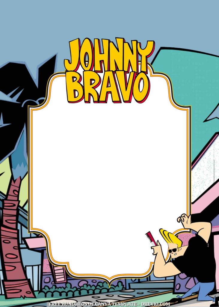 Free Johnny Bravo Birthday Invitations