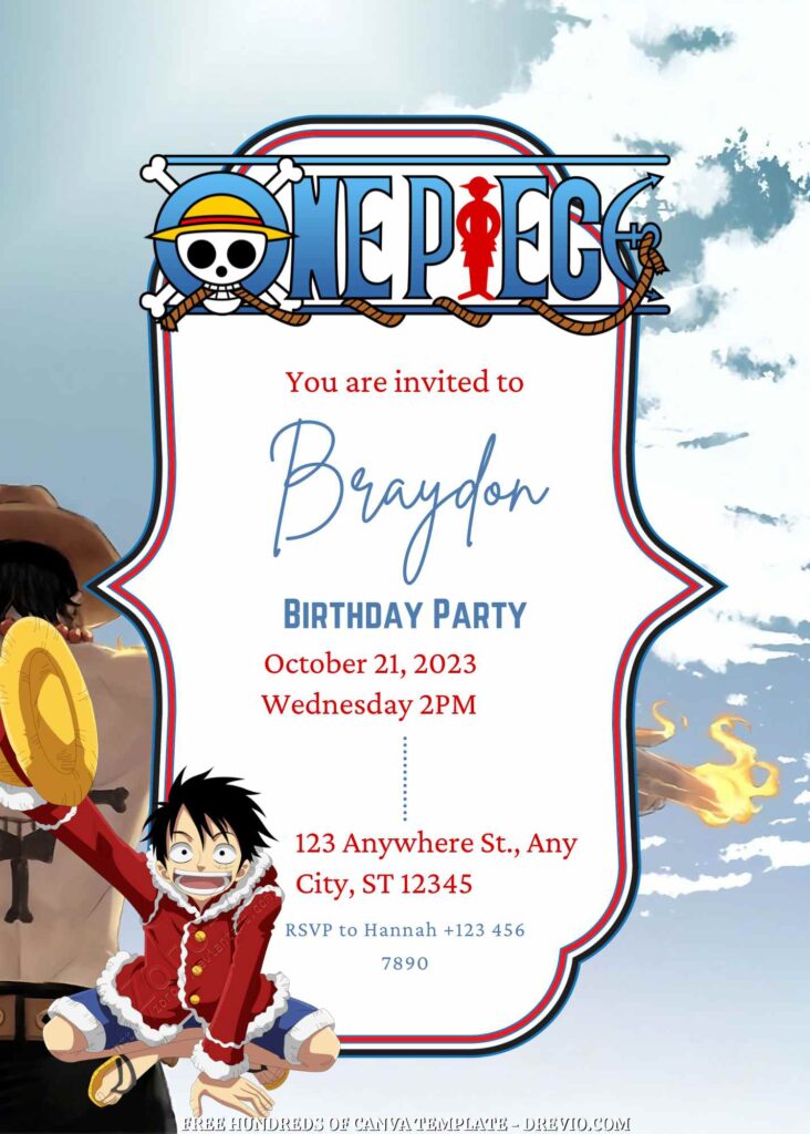 Free One Piece Birthday Invitations