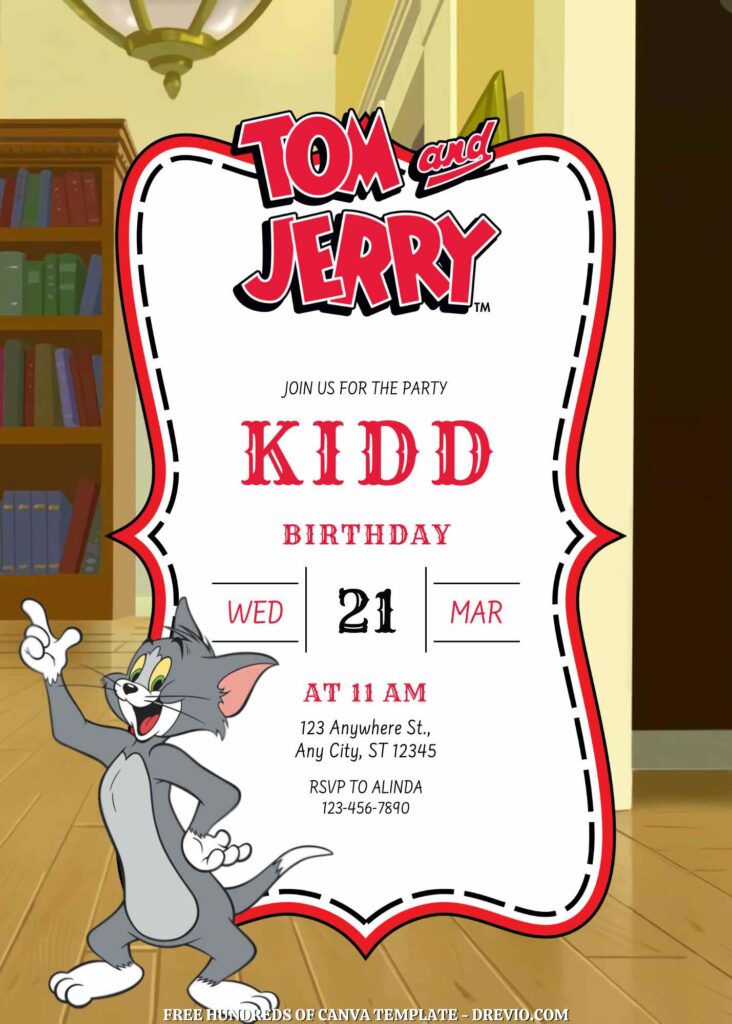 Free Tom & Jerry Birthday Invitations