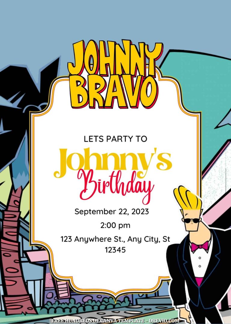 Free Johnny Bravo Birthday Invitations