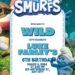 Free Smurfs Birthday Invitations with Grup in the Background
