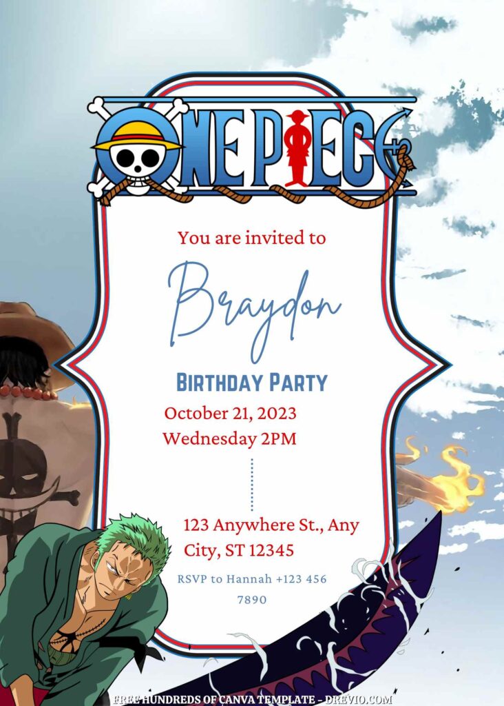 Free One Piece Birthday Invitations