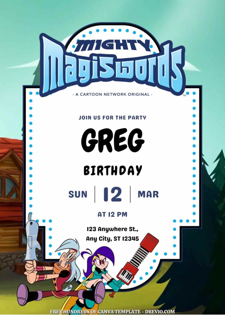 Free Mighty Magiswords Birthday Invitations