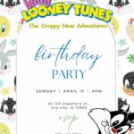20+ Cute Baby Looney Tunes Birthday Invitation Templates | Free Canva Download 2026