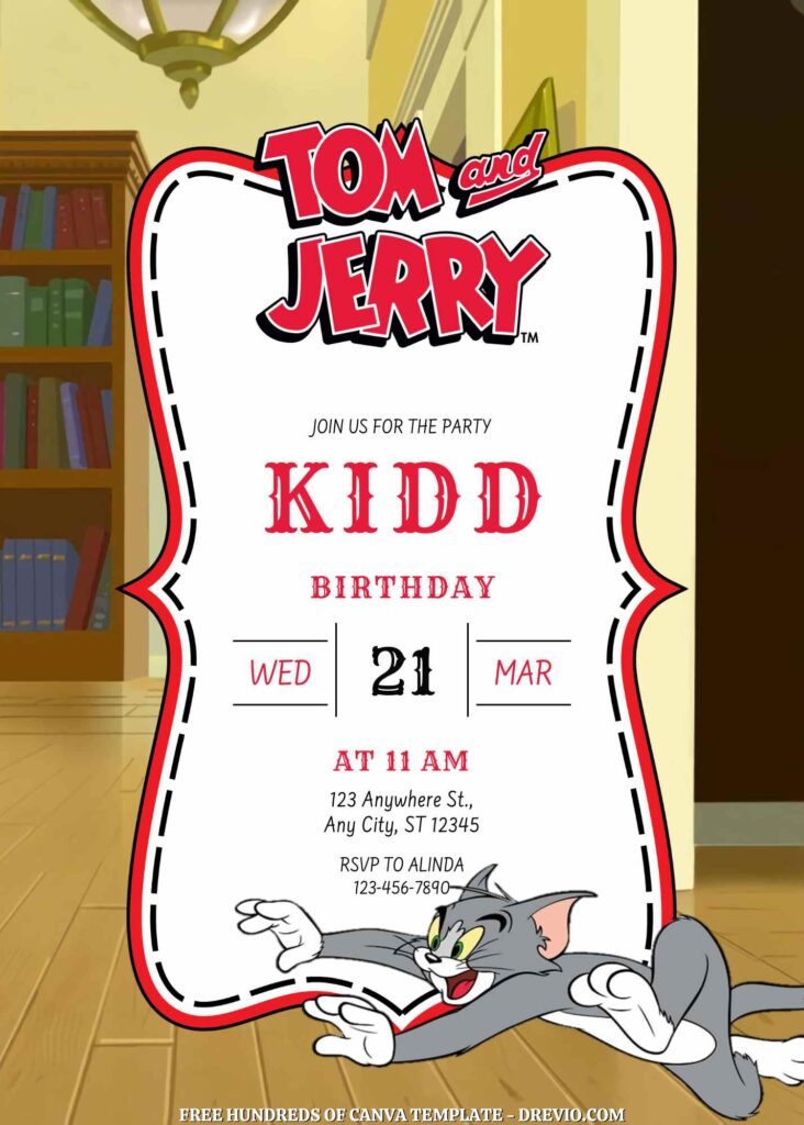 Free Tom & Jerry Birthday Invitations