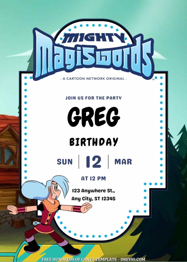 Free Mighty Magiswords Birthday Invitations