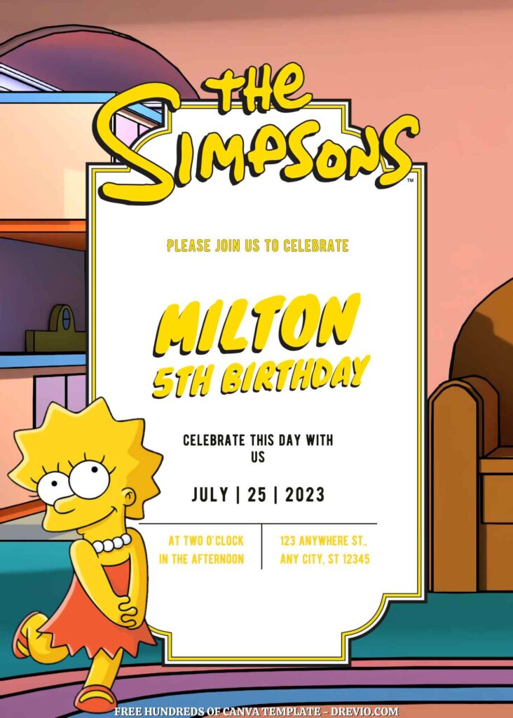 Free The Simpsons Birthday Invitations 
