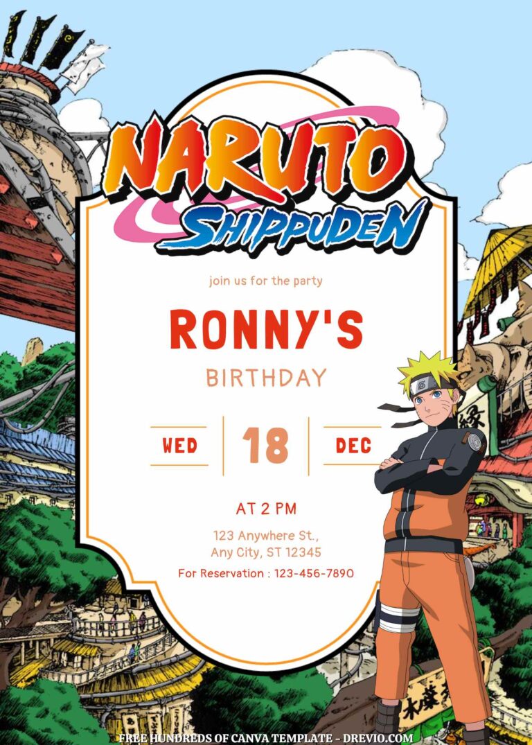Free Naruto Shippuden Birthday Invitations