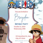 16+ Pinterest-Worthy One Piece Birthday Invitation (More Designs Added)