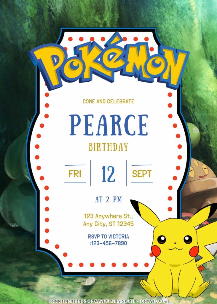 Free Pokemon Birthday Invitations