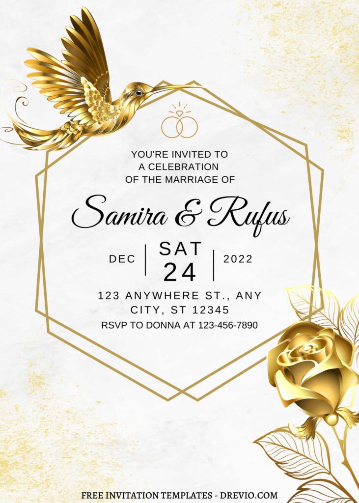 FREE EDITABLE - 7+ Geometric Gold Editable Canva Templates