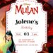Free Mulan Birthday Invitations