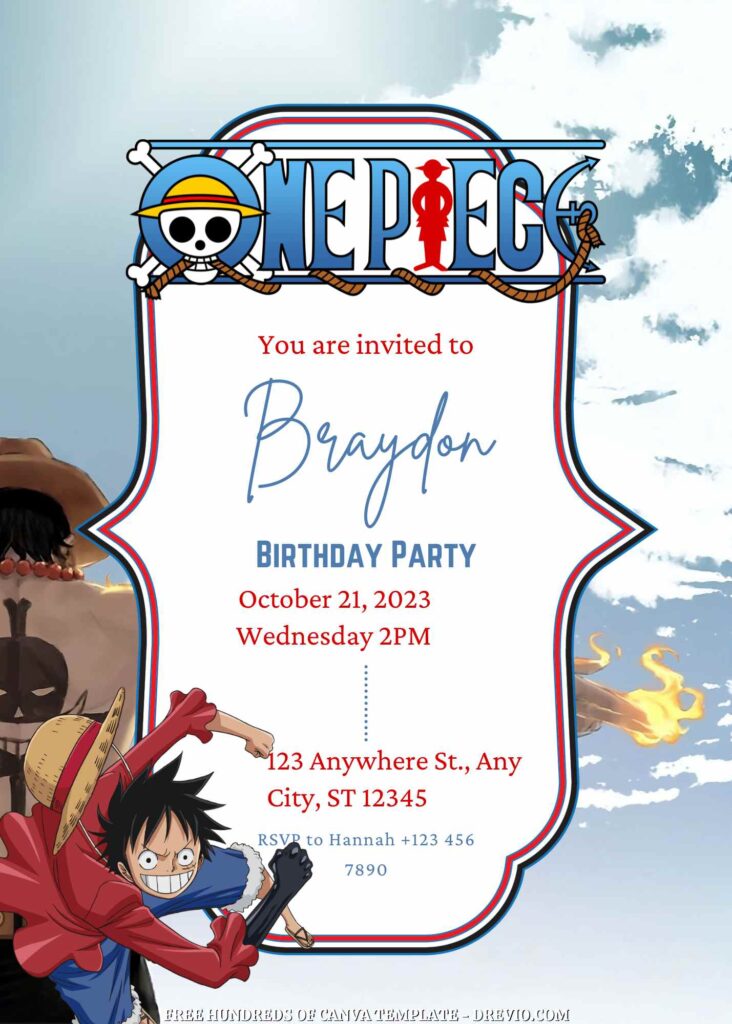 Free One Piece Birthday Invitations