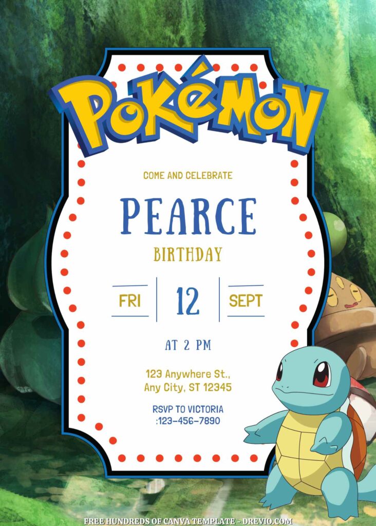 Free Pokemon Birthday Invitations