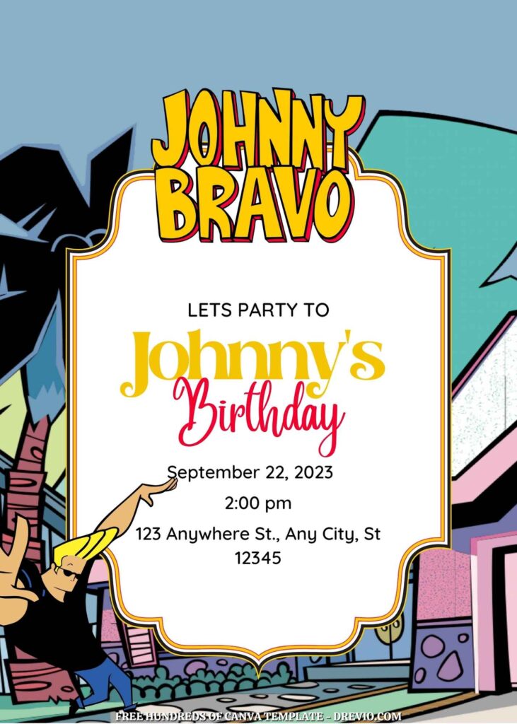 Free Johnny Bravo Birthday Invitations