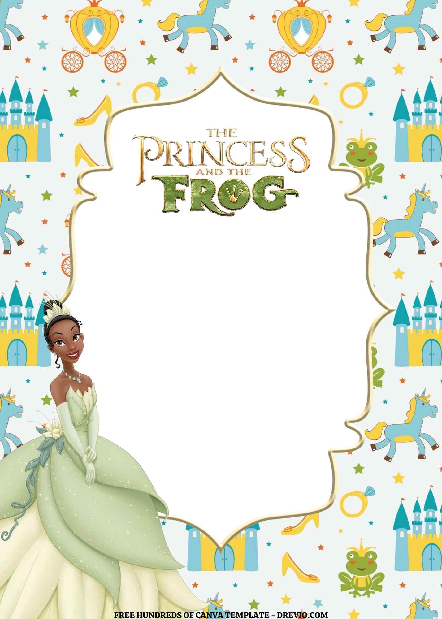 FREE EDITABLE - 14 The Princess and the Frog Canva Templates