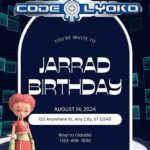FREE Printable Code Lyoko Birthday Invitations (14+ Canva Templates for 2026)