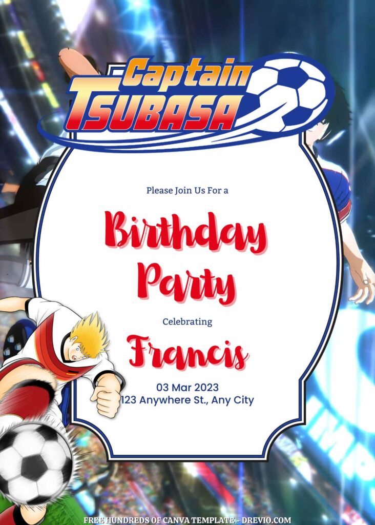 Free Tsubasa Birhday Invitations
