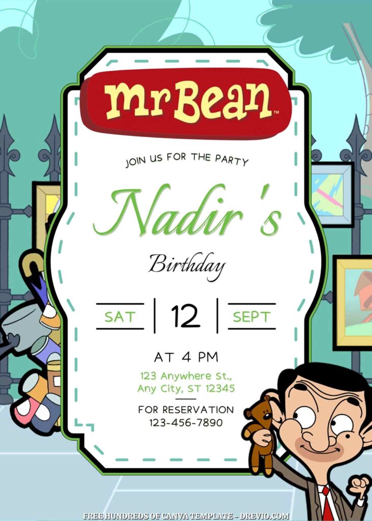 Free Mr Bean Birthday Invitations