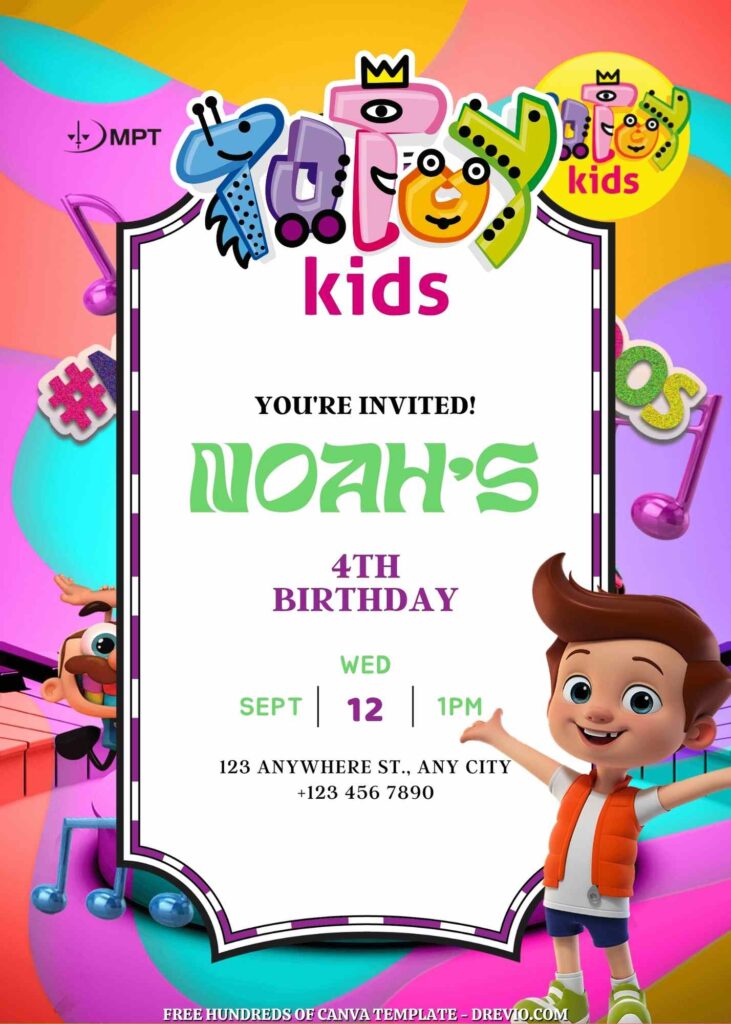 Totoy Kids Birthday Invitations