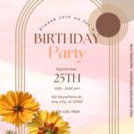 FREE PRINTABLE – 8+ Bohemian Arch Canva Birthday Invitation Templates