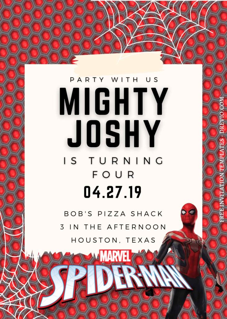 8 Epic Spiderman Canva Birthday Invitation Templates
