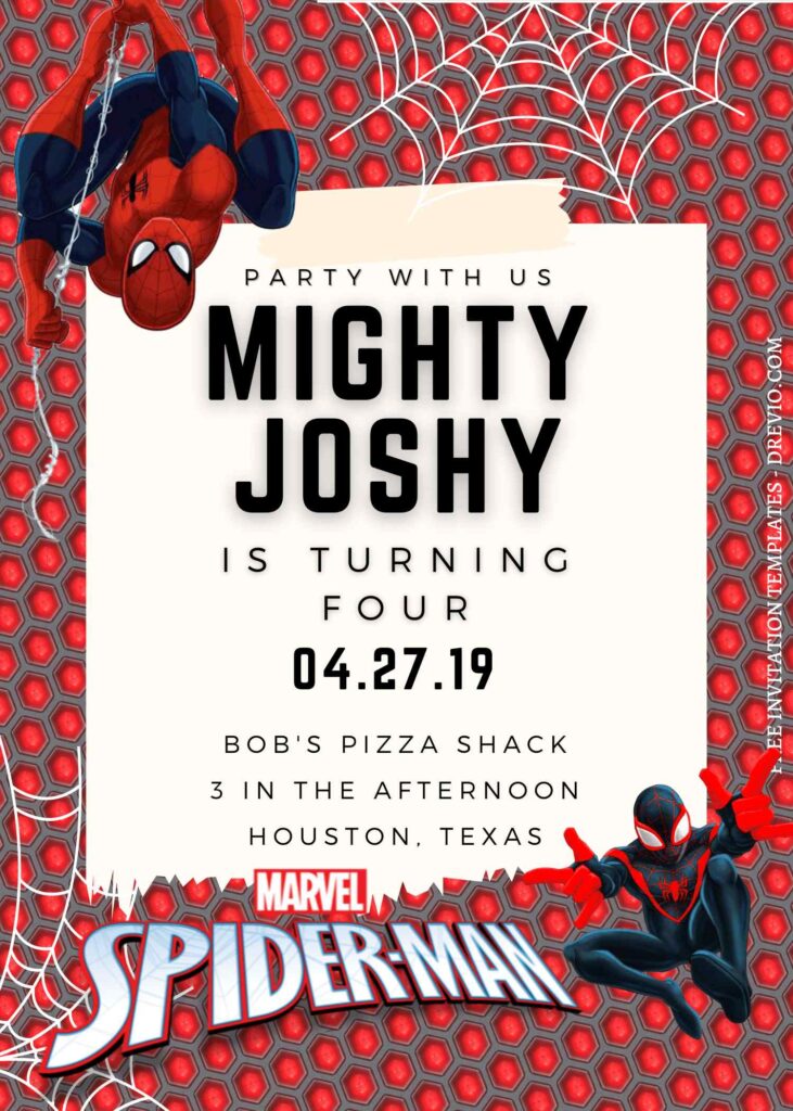 8+ Super Fun Spiderman Canva Birthday Invitation Templates with Cesar Morales Spiderman