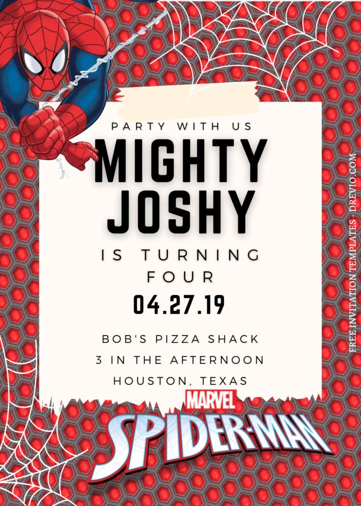 8+ Super Fun Spiderman Canva Birthday Invitation Templates with Amazing Spiderman