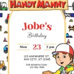 Download 20+ FREE Handy Manny Canva Birthday Invitations | 2026 Collection