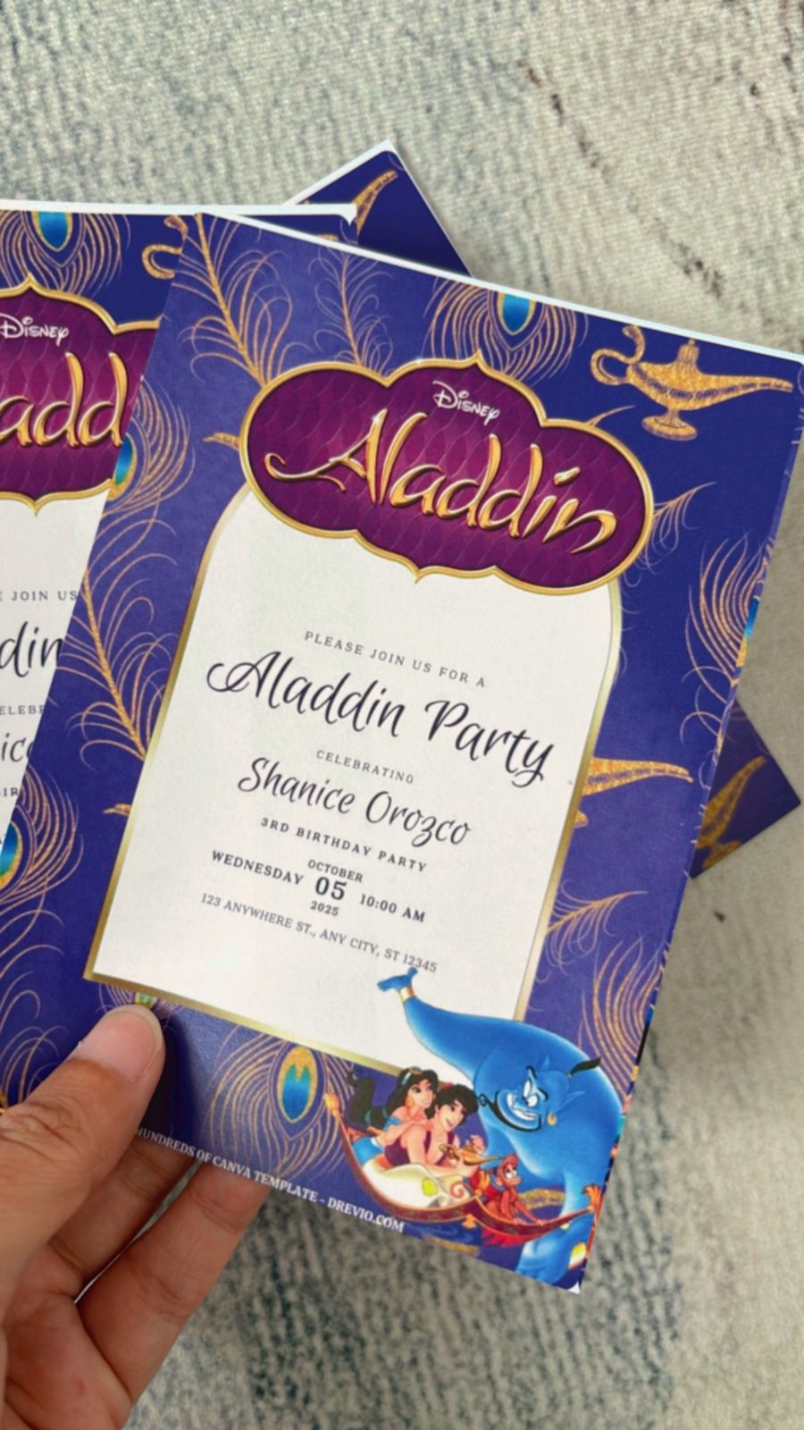Aladdin Birthday Invitation 