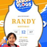18+ Jason Vlogs Canva Birthday Invitation Templates